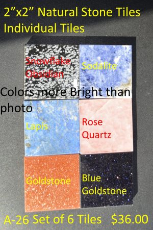 A-26  2"x2" Natural Stone Tiles Individual Squares