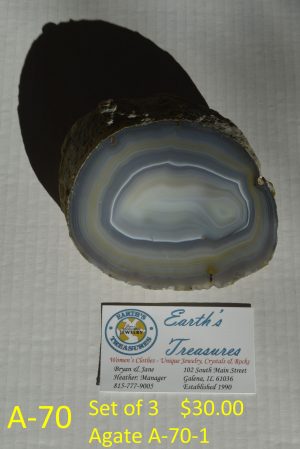 Brazilian Agate Set of 3  A-70 (A-70-1, A-70-2, A-70-3)